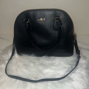 Used Black Pebbled Coach Satchel crossbody